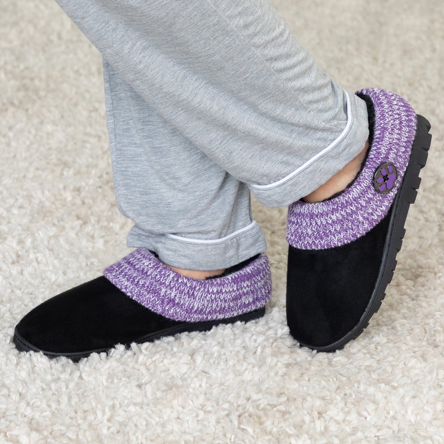 Purple Paw Comfy Clog Slippers