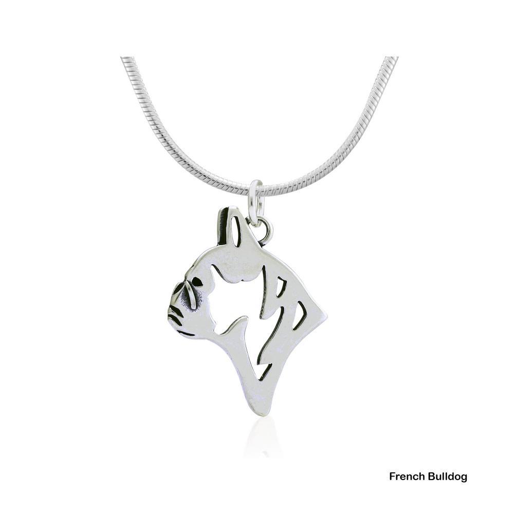 Dog Profile Recycled Sterling Necklace