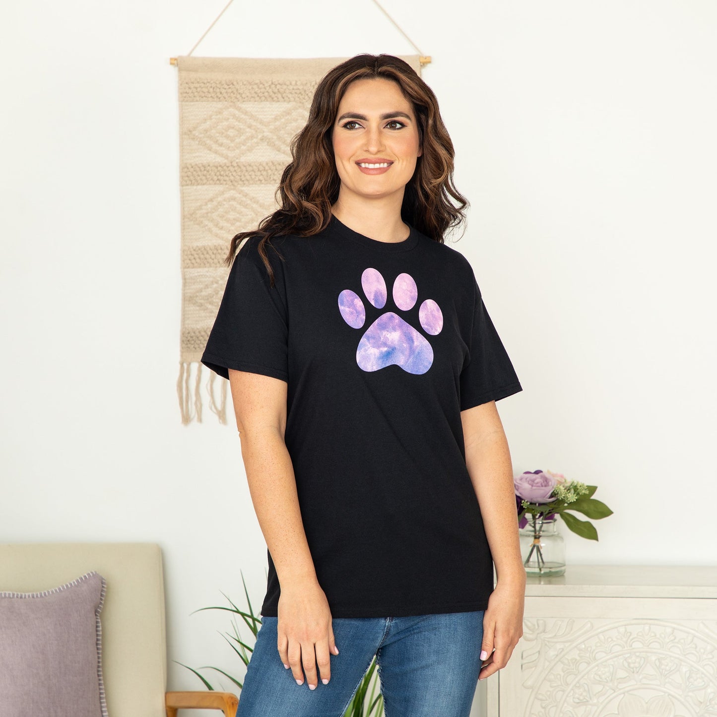 Rainbow Watercolor Paw T-Shirt