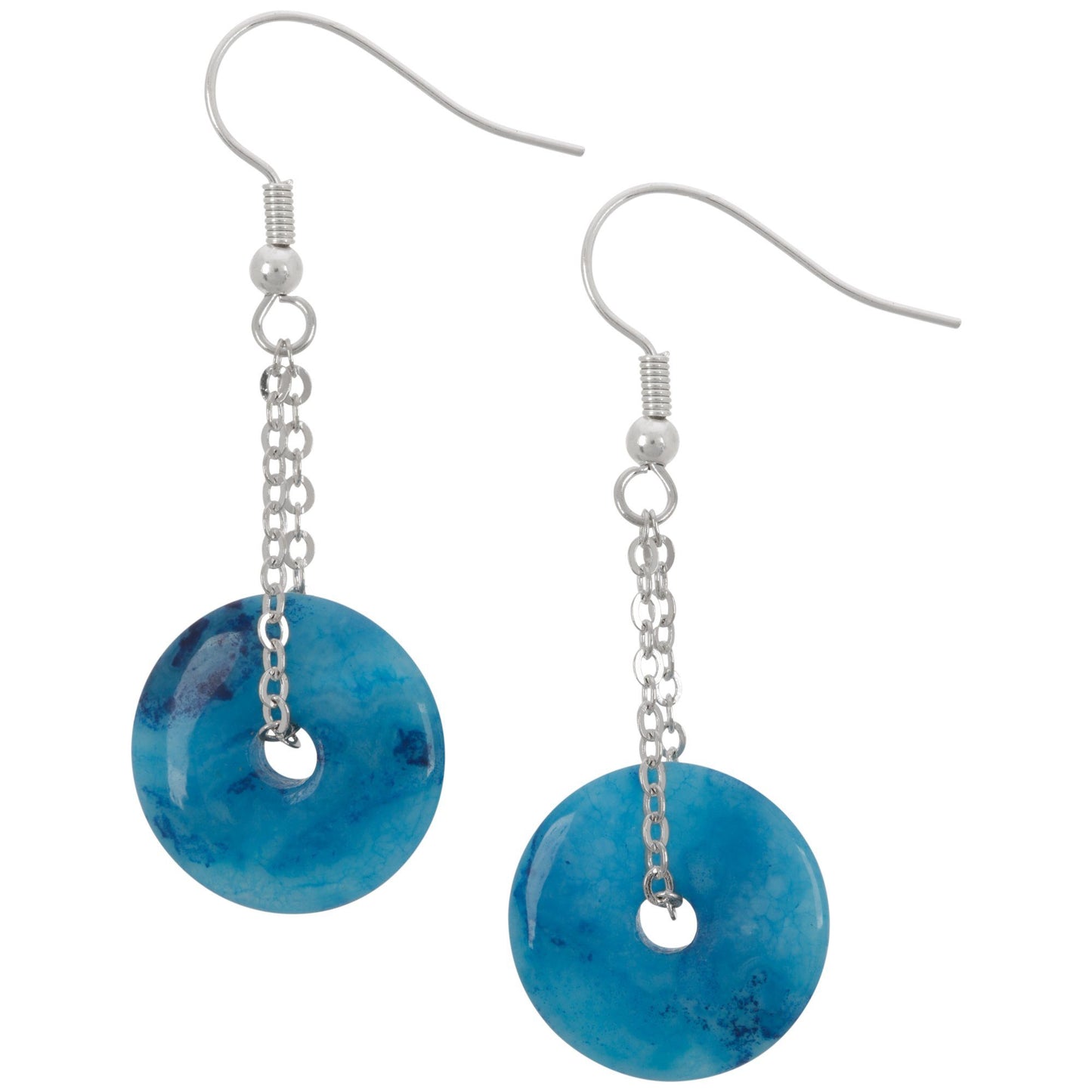 Perfect Circle Agate Earrings