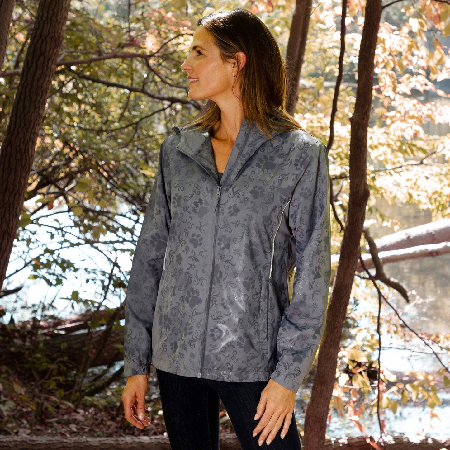 Magical Print Paw Print Rain Jacket