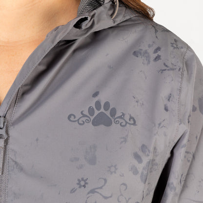 Magical Print Paw Print Rain Jacket
