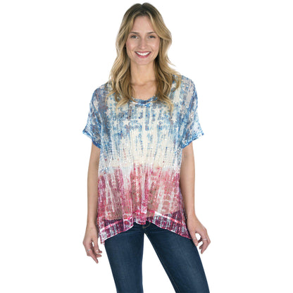 Tie-Dye Americana Boucle Top