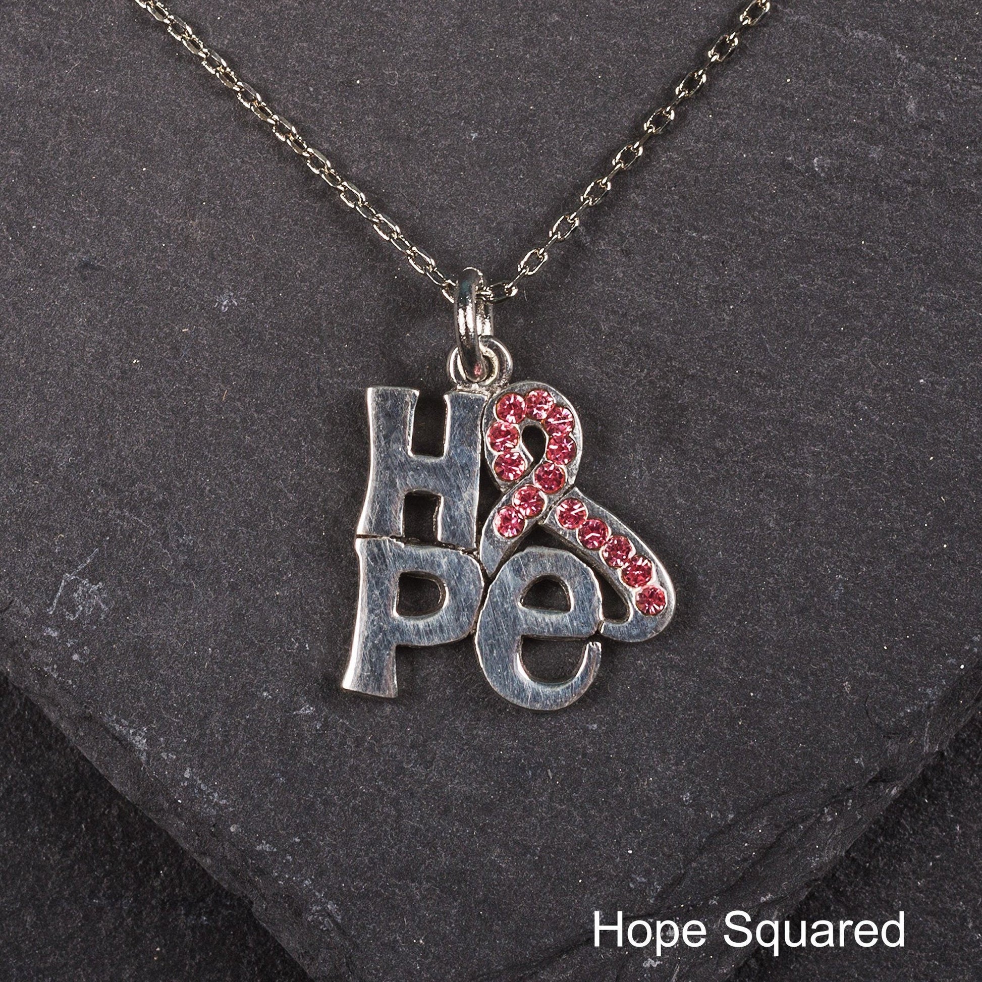 Promo - PROMO - Hope Squared Pewter Necklace