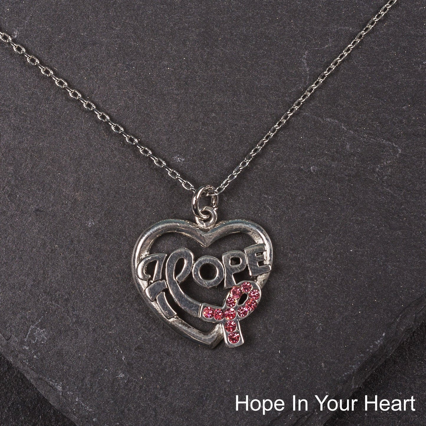 Hope In Your Heart Pewter Necklace!