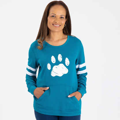 Paw Stripe Thermal Long Sleeve Top