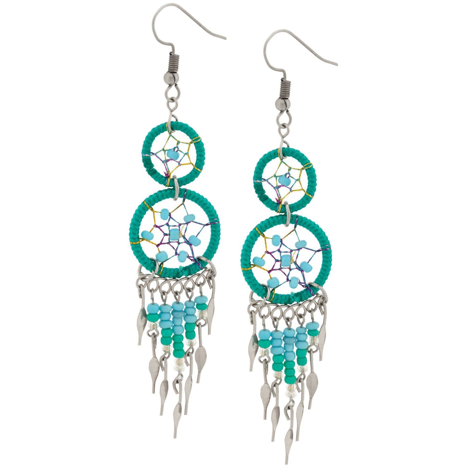 Double Dreamcatcher Dazzling Earrings