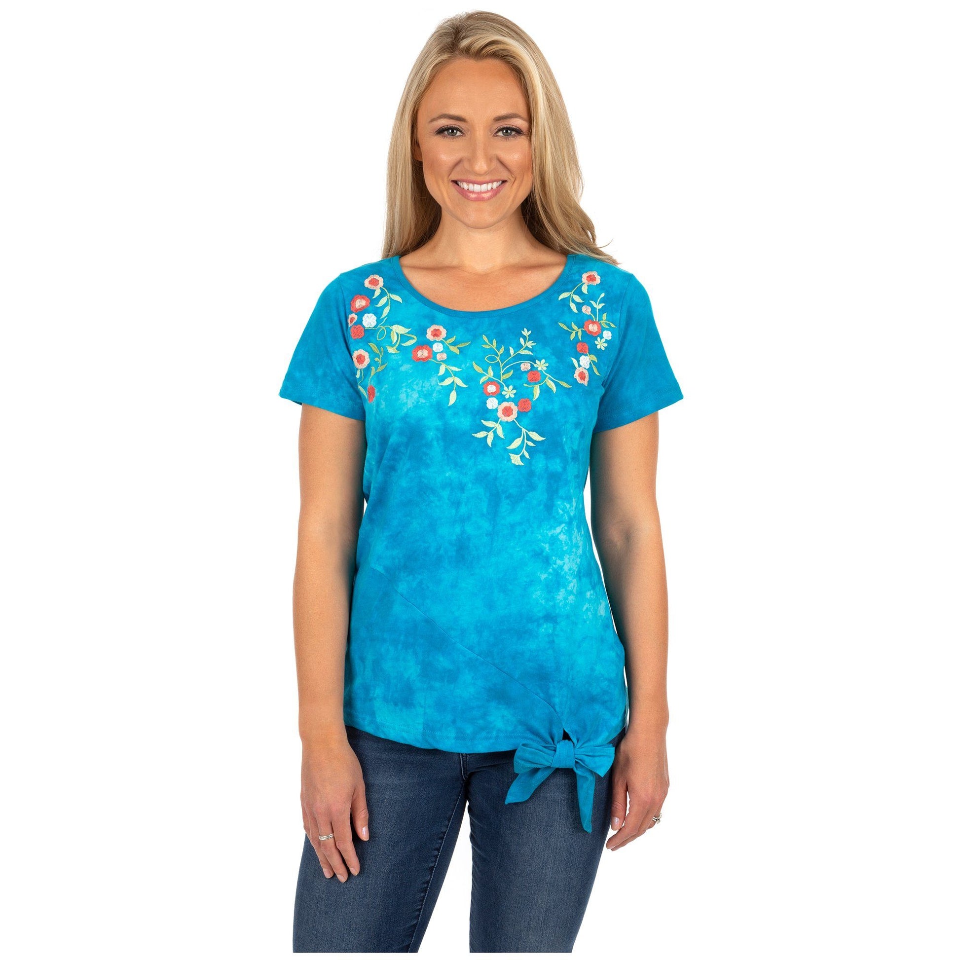 Blue Sky Garden Scoop Neck Tee