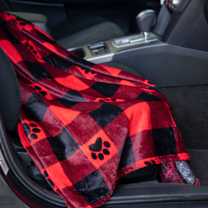 Super Cozy&trade; Paw Print Travel Blanket