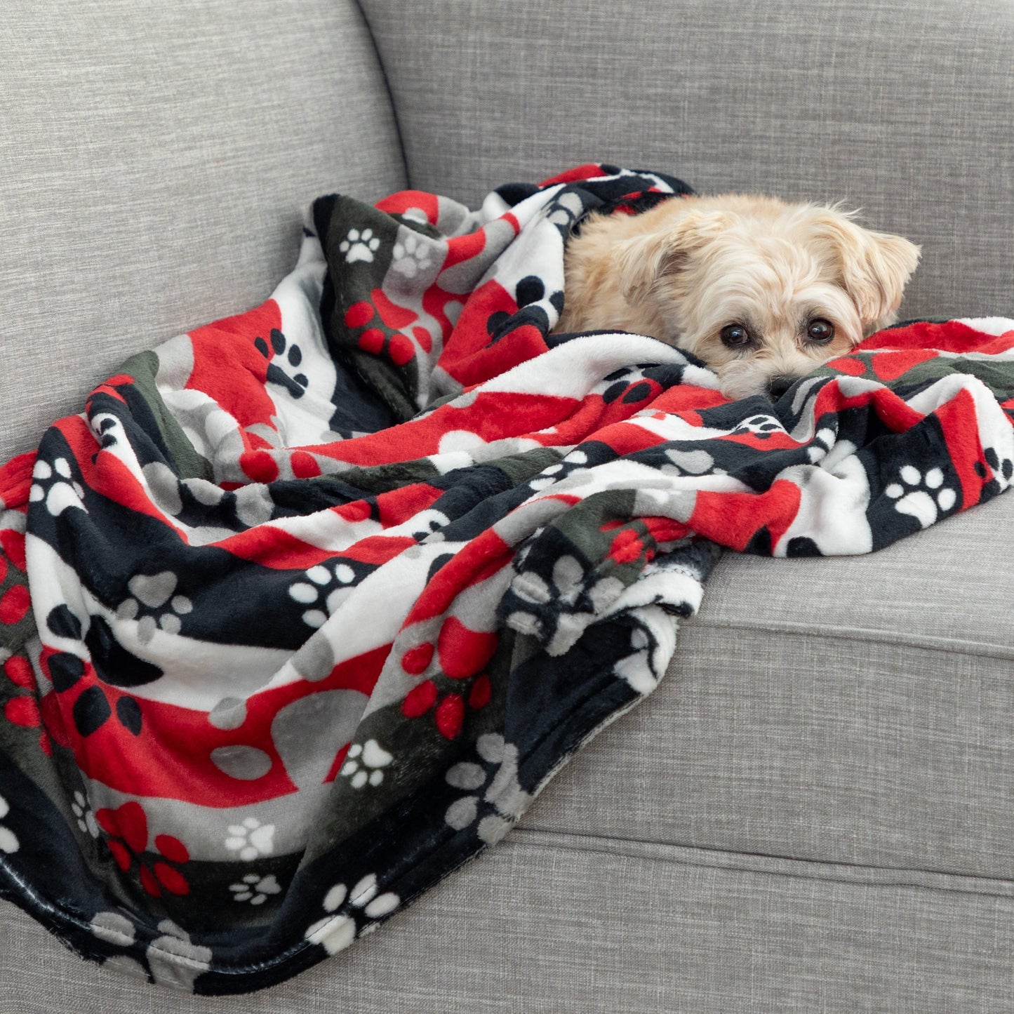 Super Cozy&trade; Paw Print Travel Blanket