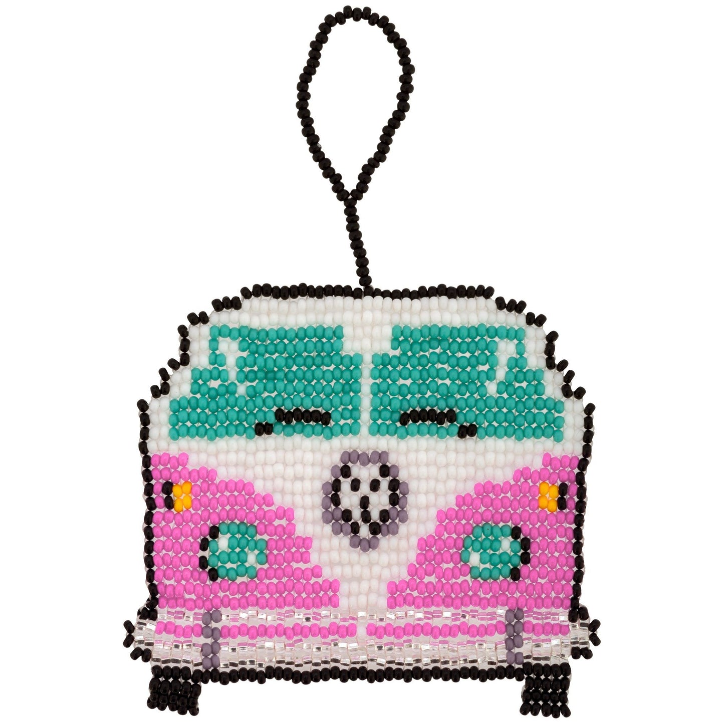 Hippie Van Beaded Ornament