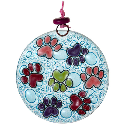 Whiskers & Paws Recycled Glass Ornament