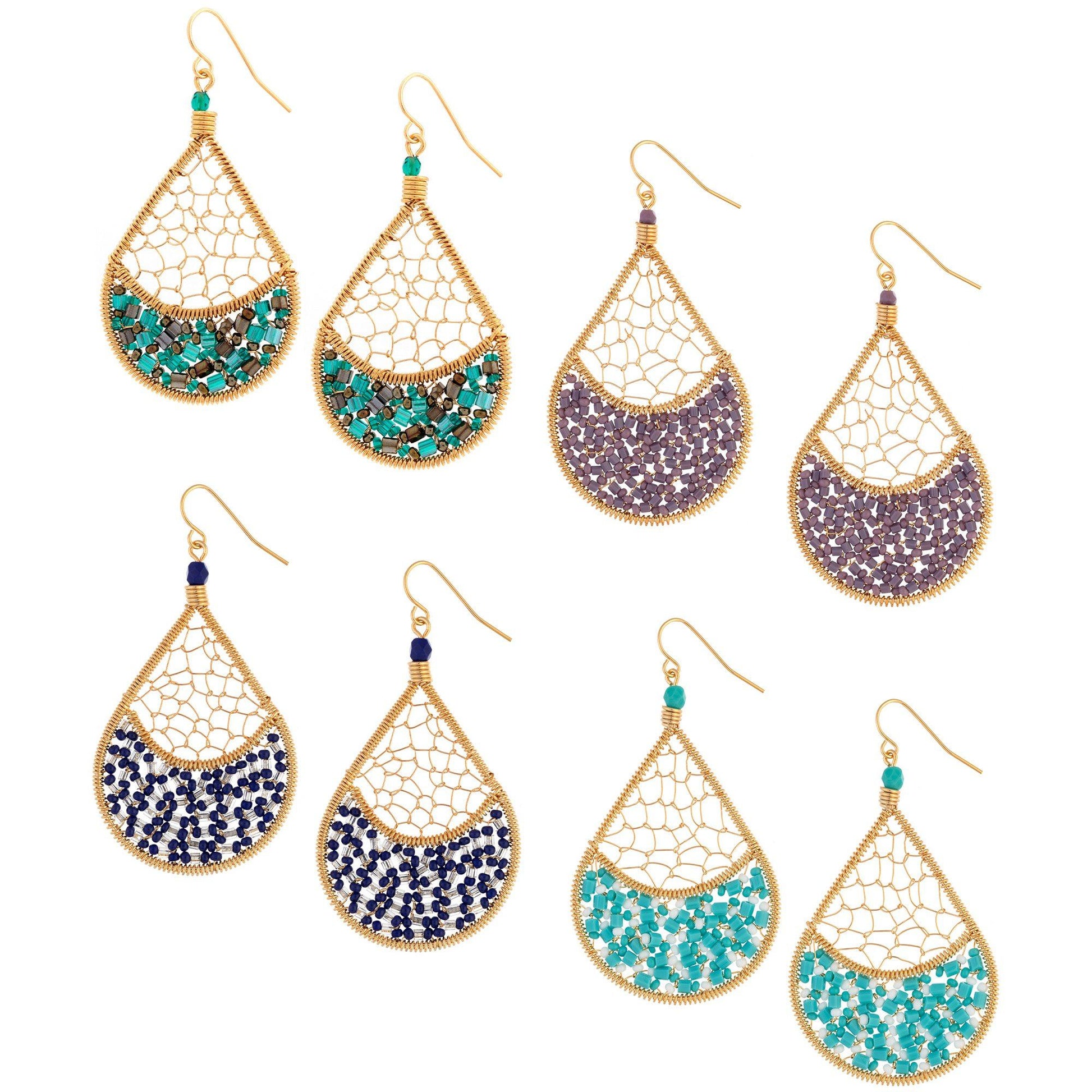 Threads & Beads Gold-Plated Earrings