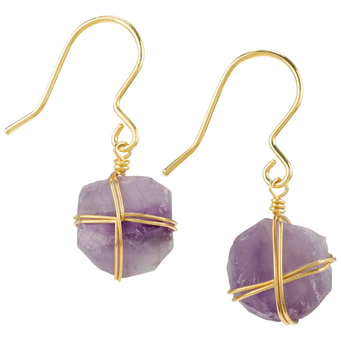 Wrapped Stone Gold-Plated Earrings