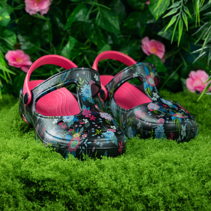 Multicolored Mary Jane Clogs