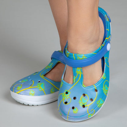 Multicolored Mary Jane Clogs