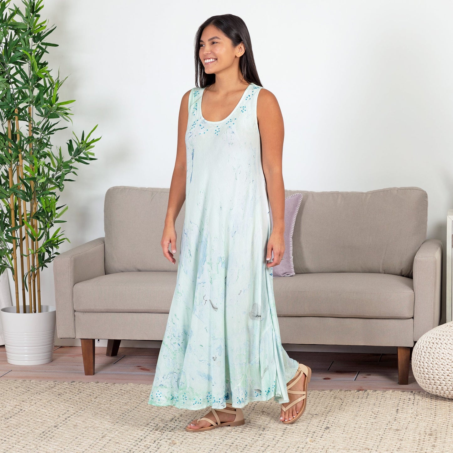 Marbleous Tie-Dye Long Dress | Fair Trade