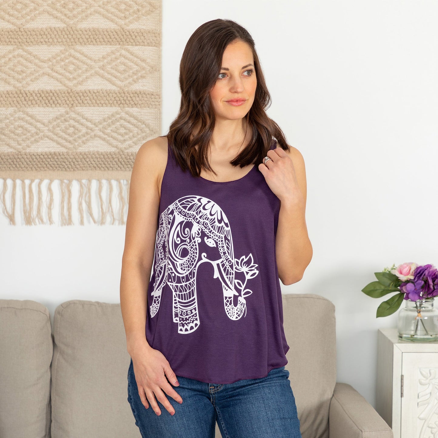 Henna Elephant Tank Top