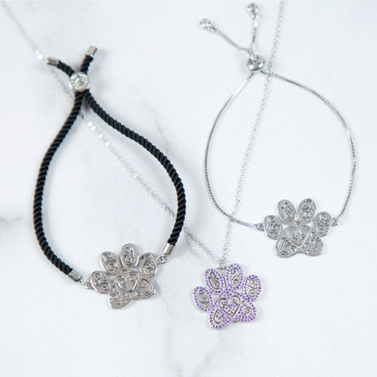 Ornate Crystal Paw Jewelry