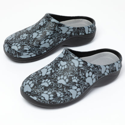 Paw Print Garden Clogs