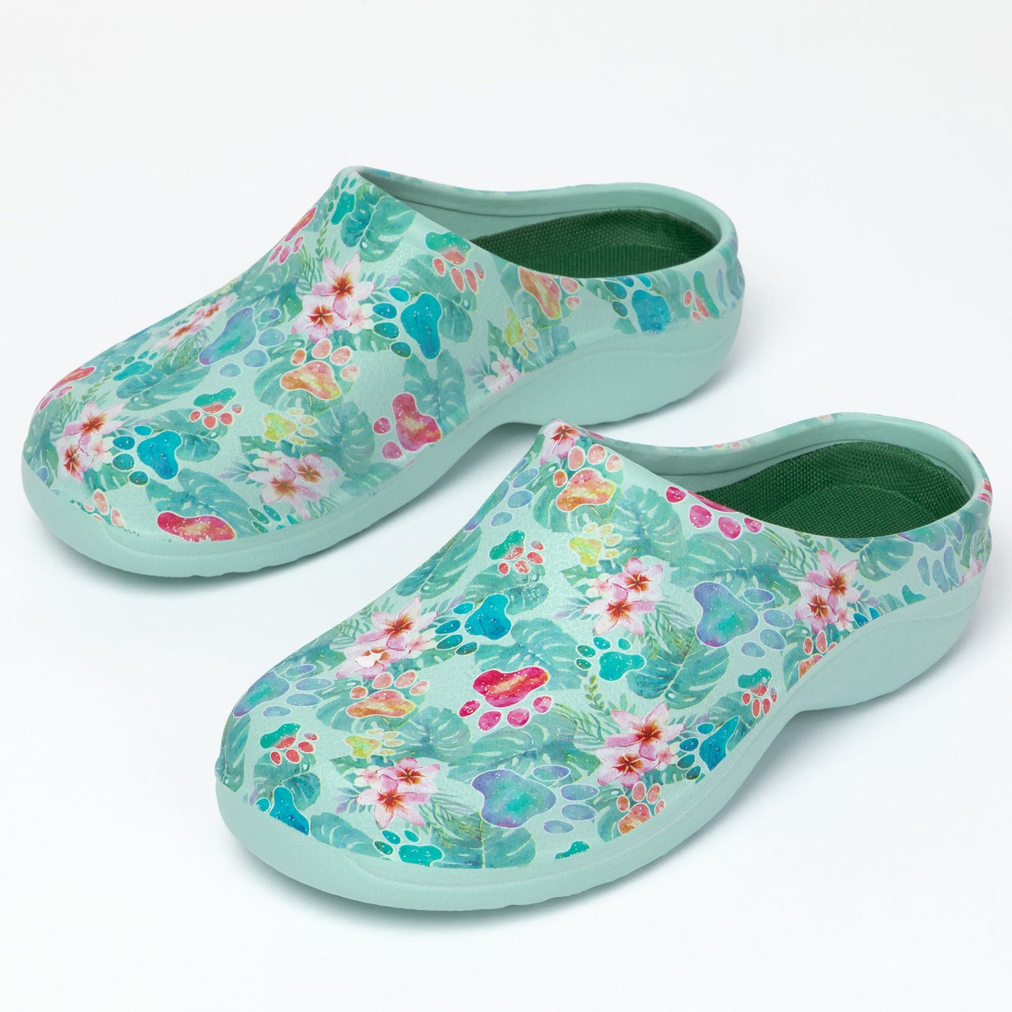 Paw Print Garden Clogs