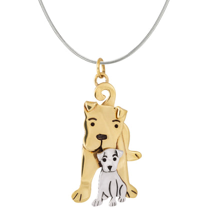 Mama Dog Love Mixed Metal Necklace