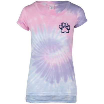 Paw Print Tie-Dye Tee