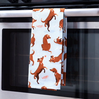 Watch Me Go Dog Kitchen Towel