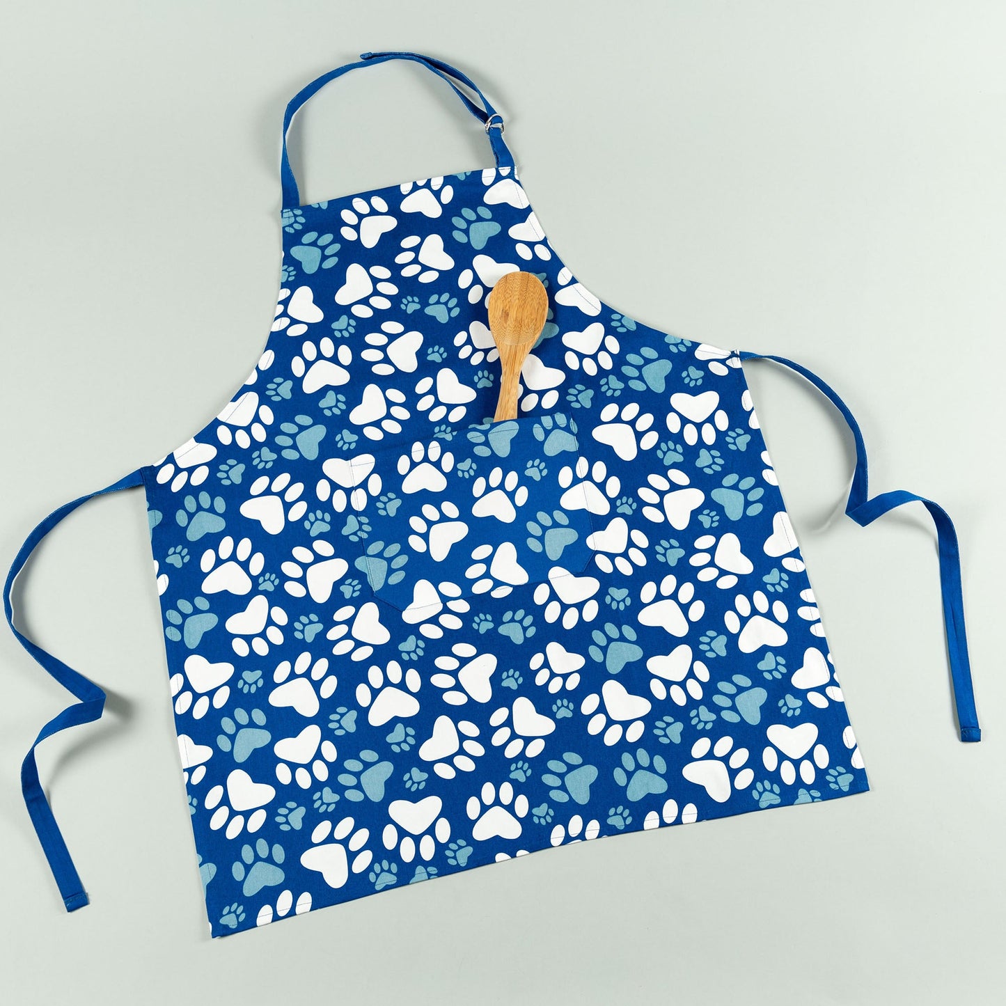 Blue is My Favorite Paw Print Apron