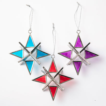 Glass Moravian Star Ornament | Fair Trade