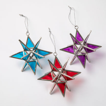 Glass Moravian Star Ornament | Fair Trade