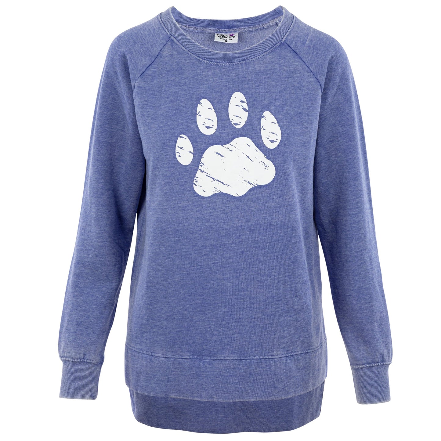 High-Low Paw Print Sweatshirt