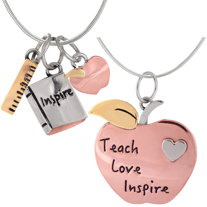 Teacher Appreciation Mixed Metal Necklace