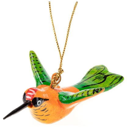 Hand-Painted Hummingbird Ornament