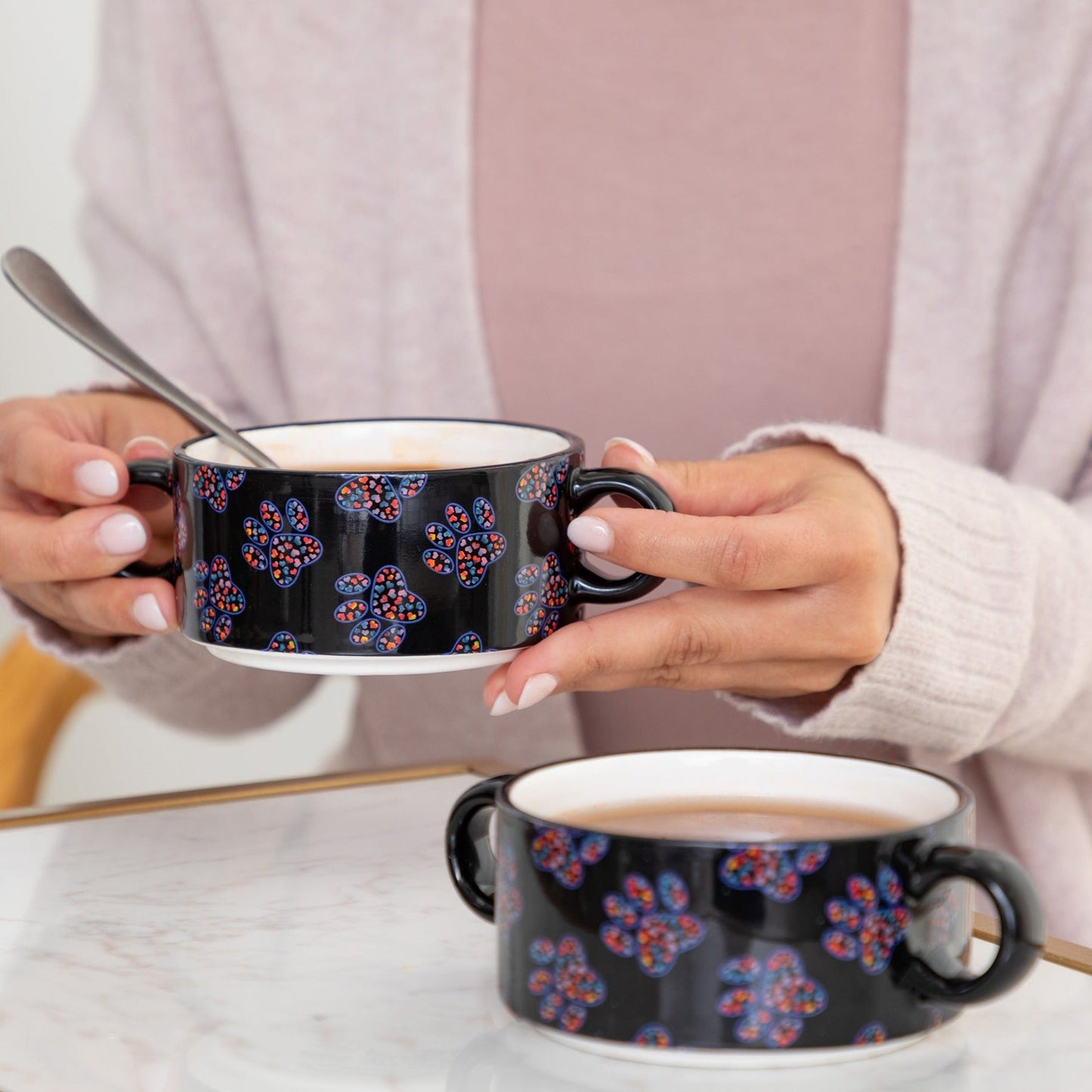 Double Handle Soup Cups - Set of 2