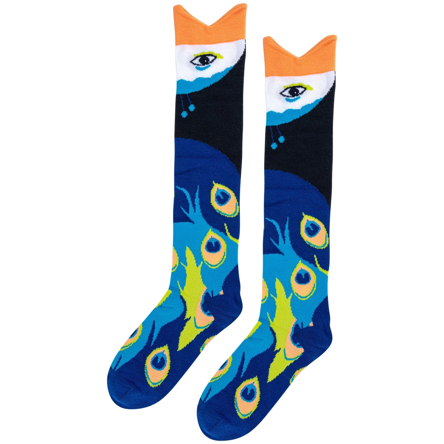 Peacock Knee High Socks