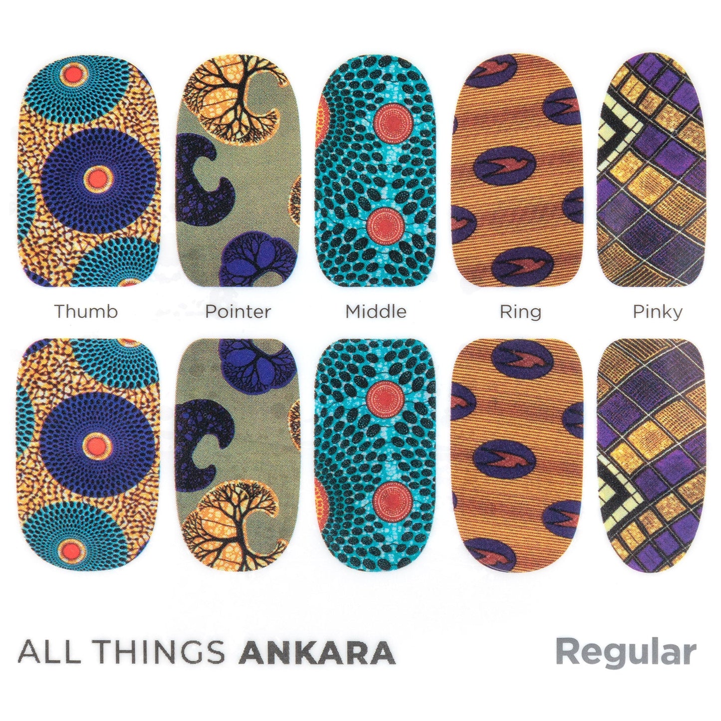 African Print Nail Wraps