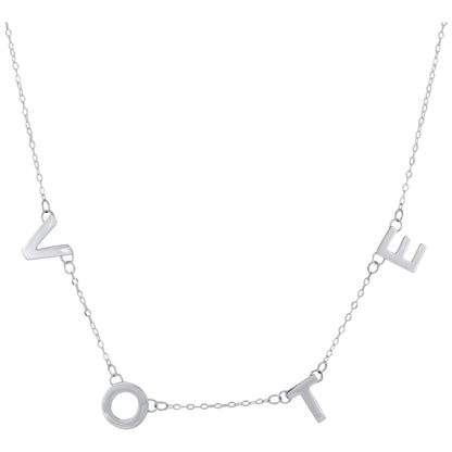 Sterling VOTE Necklace