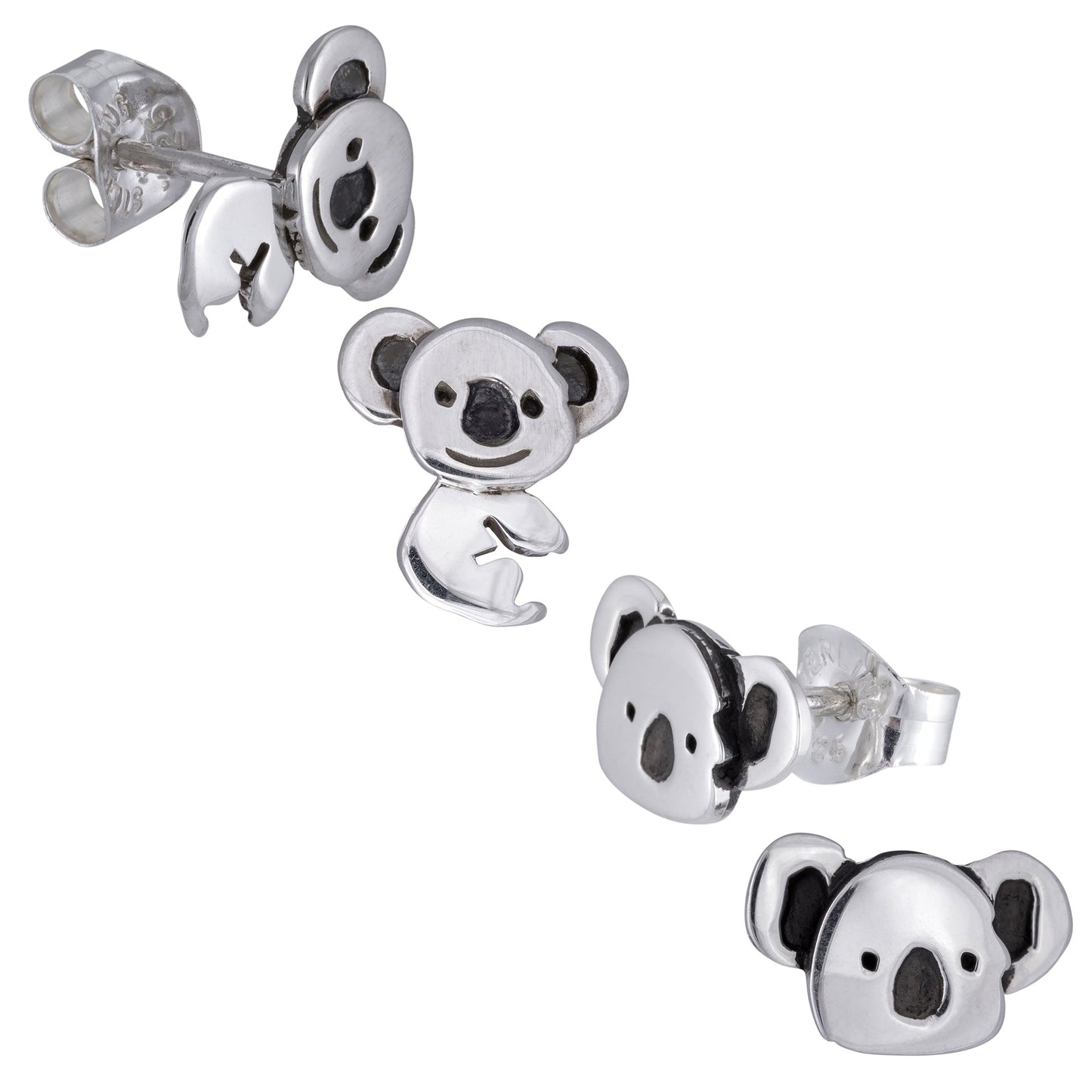 Sterling Koalas Post Earrings