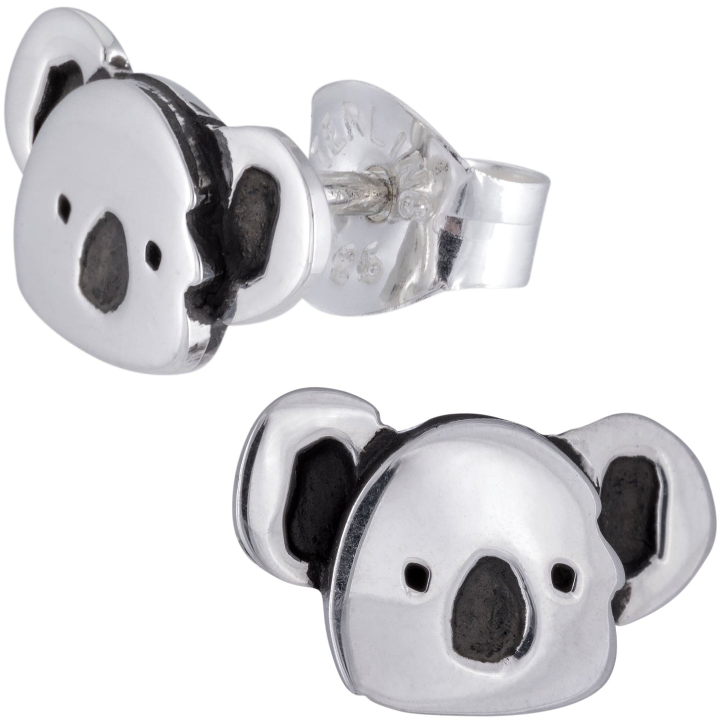 Sterling Koalas Post Earrings