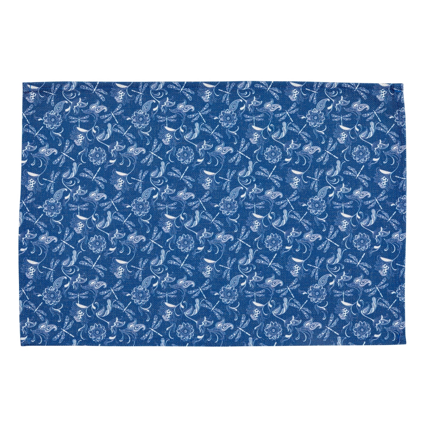 Blue Paisley Dragonflies Kitchen Linens