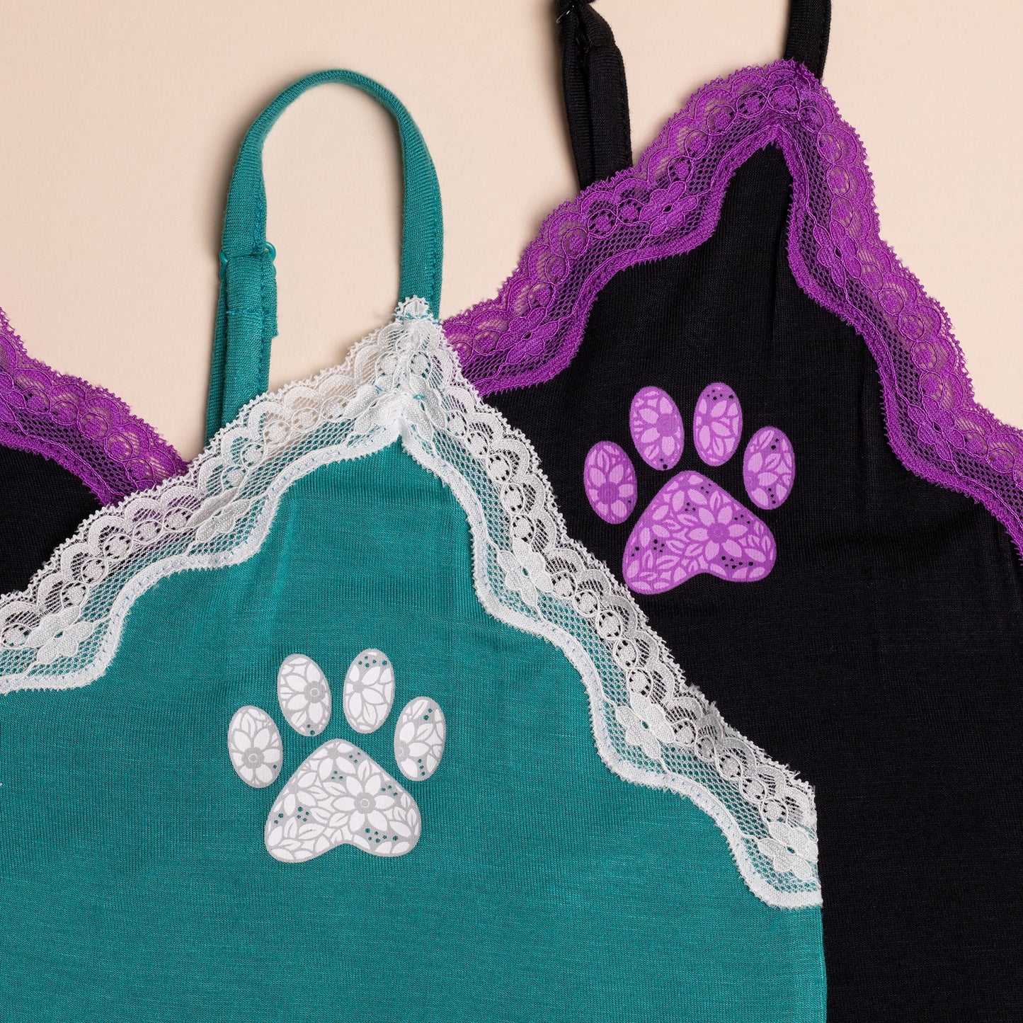 Paw Print Camisole Short Set