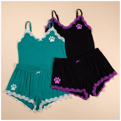 Paw Print Camisole Short Set