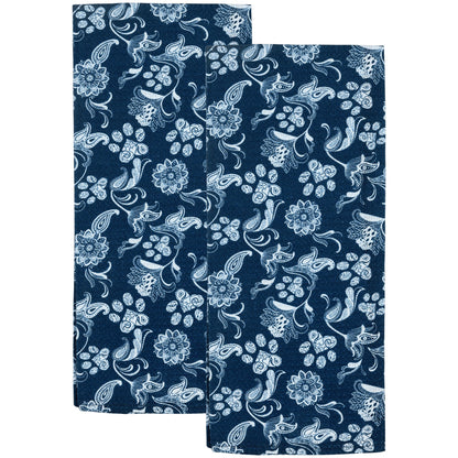 Blue Paisley Paws Kitchen Linens