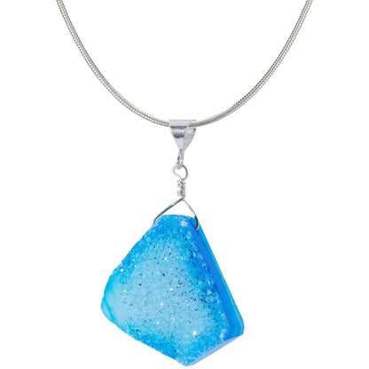 Cool Hues Sterling Silver & Druzy Necklace