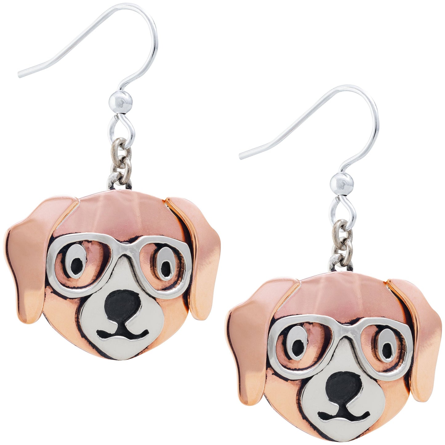 Reading Pets Mixed Metal Earrings