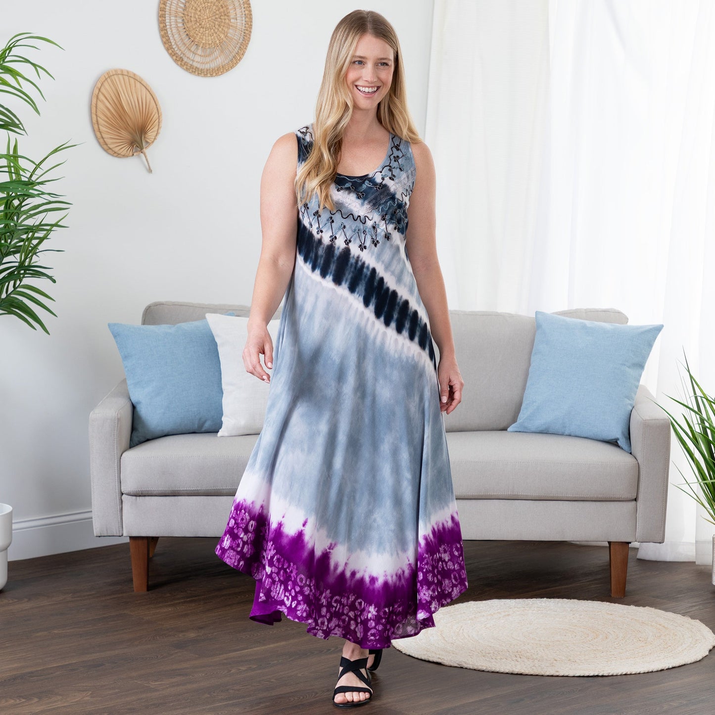 Just My Stripe Tie-Dye Long Dress | Fair Trade
