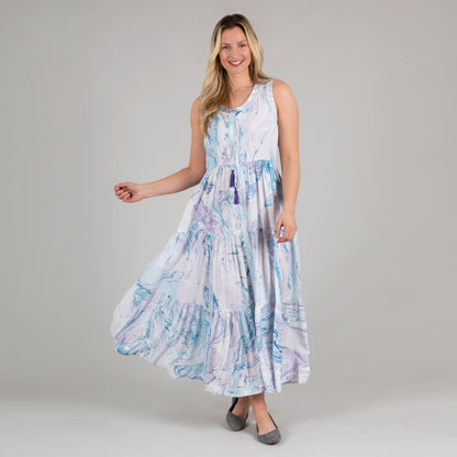 Saltwater Swirl Long Dress