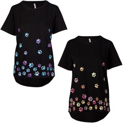 Tumbling Paws Gradient Short Sleeve T-Shirt