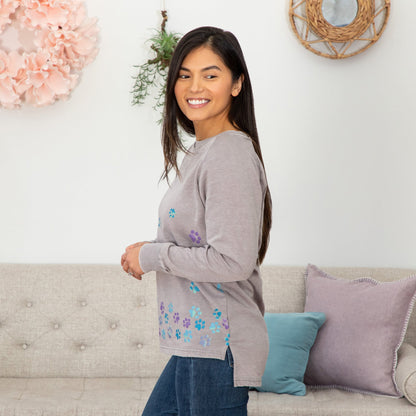 Tumbling Paws Burnout Crew Neck Sweatshirt | Fair Trade